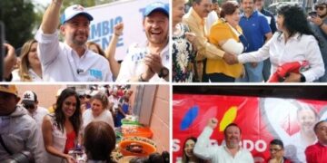 A un mes para las elecciones, las tendencias electorales para las 16 Alcaldías indican que la coalición Va X la Ciudad de México ganaría siete, Morena seis y hay empate técnico en tres, Cuauhtémoc, Iztacalco y Xochimilco, en donde la tendencia es que los aspirantes de PAN, PRI y PRD van creciendo y los morenistas a la baja. IMAGEN: Especial