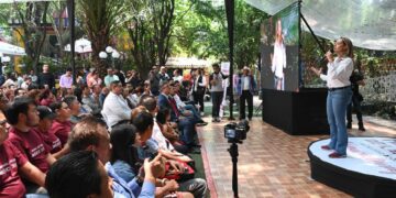 La candidata de Morena, PT y PVEM a la Alcaldía Coyoacán, Hannah de Lamadrid, descalificó los programas sociales en la alcaldía Coyoacán y con desprecio los llamó “tarjetucha pedorra”, pese a que estas ayudas benefician a más de 90 mil personas. FOTO: Especial