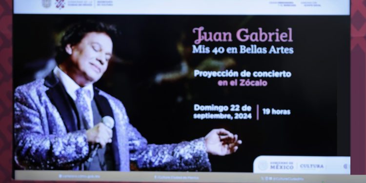 Asimismo, convocó a las personas a disfrutar, el domingo 22 de septiembre a las 19:00 horas, de la proyección del concierto “Mis 40 en Bellas Artes” de Juan Gabriel, luego de que fuera presentado en la Cineteca Nacional, el pasado 13 de septiembre.