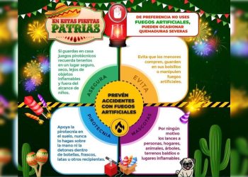 El Secretariado Técnico del Consejo Nacional para la Prevención de Accidentes (STConapra) de la Subsecretaría de Prevención y Promoción de la Salud de la Secretaría de Salud hizo un llamado a prevenir accidentes durante las fiestas patrias.