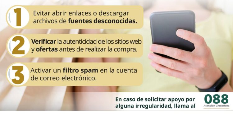 ¡Cuidado con los ciberdelincuentes¡ La SSPC, comprometida con la ciberseguridad de los ciudadanos, invita a la población a seguir estas recomendaciones para evitar ser víctima de algún delito
