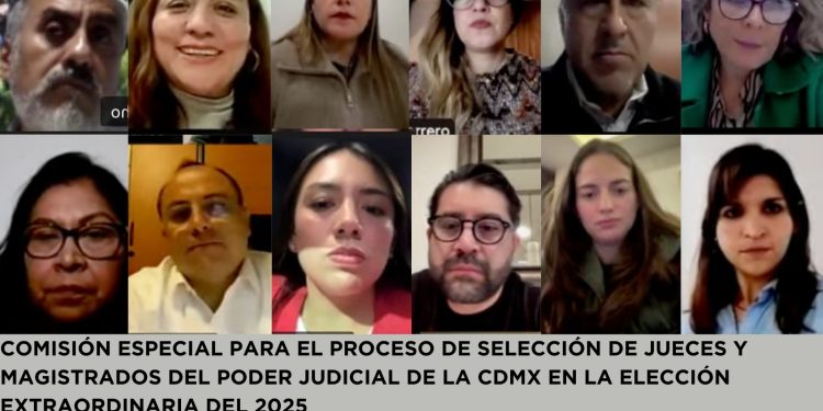 La Comisión Especial para el Proceso de Selección de Jueces y Magistrados del Poder Judicial de la Ciudad de México en la Elección Extraordinaria del 2025 seleccionó y tomó protesta a la persona que cubrirá la vacante que se presentó en el Comité de Evaluación del Congreso capitalino para dicho proceso. FOTO: Especial