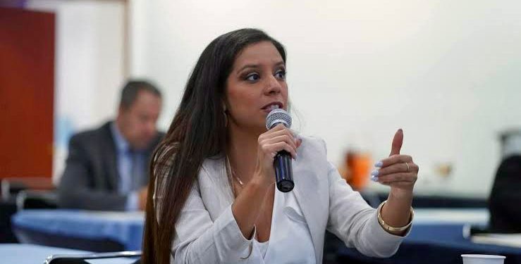 La presidenta del PAN en la Ciudad de México Luisa Gutiérrez Ureña expresó su deseo para que la capital del país tenga mayores oportunidades y se reduzca la desigualdad que se vive por los gobiernos de Morena. Foto: Especial