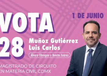 Luis Carlos Muñoz Gutiérrez, candidato a magistrado de circuito en materia civil por el Distrito Judicial 3, que comprende alcaldías Álvaro Obregón y Benito Juárez, ubicado en la boleta rosa con el número 28, dice enfático que con la elección judicial para nada se pone en riesgo la figura del amparo, que es la última instancia de los derechos humanos, de protección ante la arbitrariedad de las autoridades. FOTOS: INE / Especial