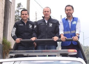 Carlos Orvañanos, alcalde de Cuajimalpa, anunció este jueves la instalación de una base de operaciones de la Guardia Nacional en la colonia La Pila, una gestión que se logró gracias a los esfuerzos conjuntos de la Alcaldía con la federación que tiene como objetivo, fortalecer la seguridad en este punto de la demarcación. FOTO: Especial