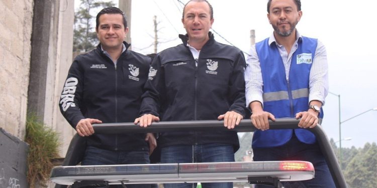 Carlos Orvañanos, alcalde de Cuajimalpa, anunció este jueves la instalación de una base de operaciones de la Guardia Nacional en la colonia La Pila, una gestión que se logró gracias a los esfuerzos conjuntos de la Alcaldía con la federación que tiene como objetivo, fortalecer la seguridad en este punto de la demarcación. FOTO: Especial