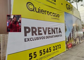 Después de todo el discurso contra las construcciones irregulares, años de jactarse que han combatido al “cártel inmobiliario” de Benito Juárez, no se entiende por qué las autoridades del Gobierno de la Ciudad de México y de la Alcaldía Azcapotzalco se queden cruzadas de brazos cuando a todas luces la desarrolladora “Quiero Casa” engaña a la gente. FOTOS: Vecinos Azcapotzalco