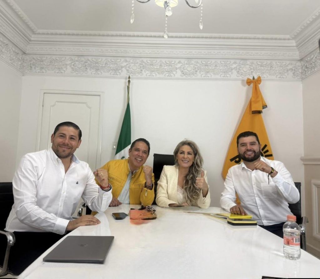 Reunión de los presidentes del PRD: Ciudad de México, Nora Arias; Octavio Ocampo, Michoacán; Evodio Velázquez Aguirre, Guerrero, y Sergio Prado Alemán, Morelos
