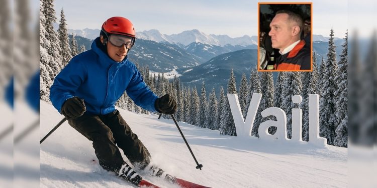 “¿Dónde te agarró el temblor?”, dice la popular canción de Chico Ché? Al director general del Metro, Adrián Rubalcava, nos afirman, lo agarró esquiando en Vail, Colorado, Estados Unidos. FOTO: genérica, creada con IA de Copilot / La imagen de Rubalcava evidentemente es sobrepuesta, de archivo.