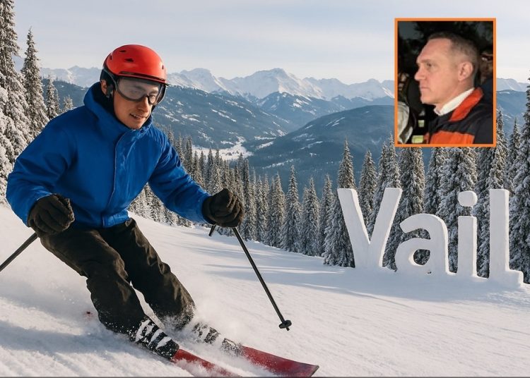 “¿Dónde te agarró el temblor?”, dice la popular canción de Chico Ché? Al director general del Metro, Adrián Rubalcava, nos afirman, lo agarró esquiando en Vail, Colorado, Estados Unidos. FOTO: genérica, creada con IA de Copilot / La imagen de Rubalcava evidentemente es sobrepuesta, de archivo.