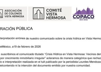 En una aclaración pública, los vecinos, junto con el Copaco de la colonia, “rechazamos de manera categórica el contenido e interpretación realizado en el tuit publicado por la periodista Lourdes Mendoza ya que no refleja ni el contenido, ni la intención del documento emitido por nuestra comunidad”. FOTO: Especial