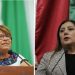 Las diputadas Martha Ávila y Xóchitl Bravo, coordinadora de Morena, tienen su aspiración política. FOTOS: Especial