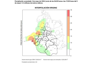 Con corte a las 19:00 horas, las brigadas de la SEGIAGUA ha concluido el 50% de los encharcamientos registrados en las alcaldías Cuauhtémoc y Gustavo A. Madero. FOTO: Especial
