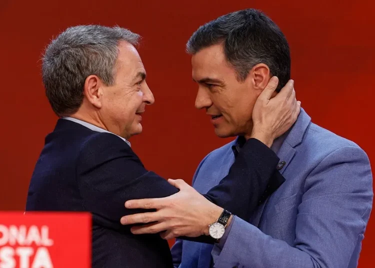 Este martes, el juzgado central de instrucción número 4 de la Audiencia Nacional de España notificó al expresidente, José Luis Rodríguez Zapatero su imputación como investigado por tráfico de influencias, blanqueo de capitales, falsedad documental y organización criminal en el caso del rescate (con 53 millones de euros) de la línea aérea Plus Ultra. FOTO: EFE