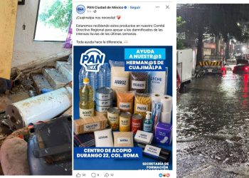 Aunque los diputados del PAN siguen apáticos en apoyar a la gente afectada por las lluvias torrenciales en Cuajimalpa, al menos la dirigencia del PAN ya reaccionó este martes, nueve días después, y se acordó de sus “hermanos” de aquella demarcación (así los llamó). FOTO: Especial